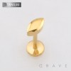 3D MARQUISE TEARDROP TOP THREADLESS PUSH IN ASTM F136 IMPLANT GRADE TITANIUM LABRET SET